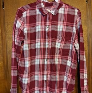 Plaid button-down shirt
